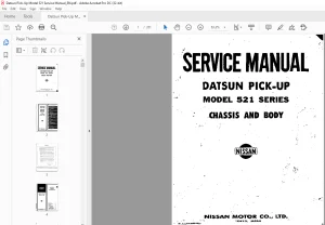 Datsun Pick-Up 521 CHASSIS AND BODY Service Manual - PDF DOWNLOAD