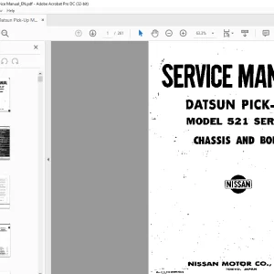 Datsun Pick-Up 521 CHASSIS AND BODY Service Manual - PDF DOWNLOAD