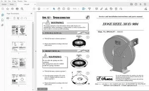 Demac Hose Reel Mod 9694 Service and installation instructions and parts manual - PDF DOWNLOAD