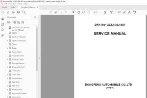 Dongfeng DFA1101GZAD6J-907 Truck Service Manual - PDF DOWNLOAD