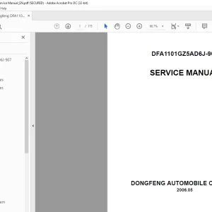Dongfeng DFA1101GZAD6J-907 Truck Service Manual - PDF DOWNLOAD