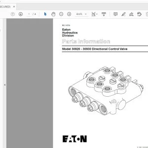 EATON 30920-30930 Directional Control Valve Parts Manual - PDF DOWNLOAD