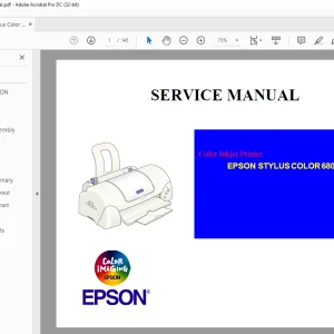 EPSON STYLUS COLOR 680/777/777i Service Manual  - PDF DOWNLOAD