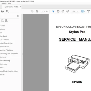 EPSON COLOR INKJET PRINTER Stylus Pro Service Manual - PDF DOWNLOAD
