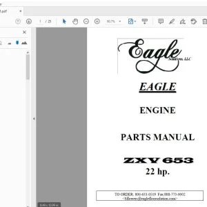 Eagle ZXV 653 22 hp. Engine Parts Manual - PDF DOWNLOAD