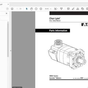 Eaton 4000 Series Char-Lynn Disc Valve Motor Parts Manual - PDF DOWNLOAD