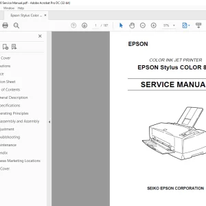 Epson 800 Service Manual -  PDF DOWNLOAD