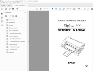 Epson  800 Service Manual - PDF DOWNLOAD