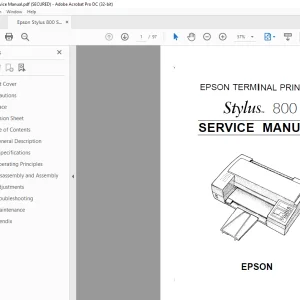 Epson  800 Service Manual - PDF DOWNLOAD