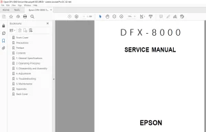 Epson DFX-8000 Service Manual -  PDF DOWNLOAD