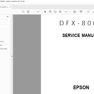 Epson DFX-8000 Service Manual -  PDF DOWNLOAD