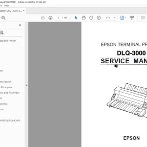 Epson DLQ-3000 Service Manual  - PDF DOWNLOAD