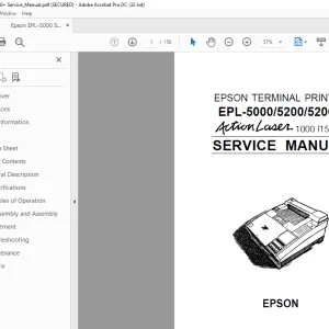 Epson EPL-5000 5200 5200+ Service Manual - PDF DOWNLOAD