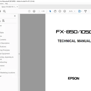 Epson FX-850 FX-1050 TECHNICAL Manual - PDF DOWNLOAD
