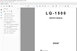 Epson LQ-1500 Service Manual -  PDF DOWNLOAD
