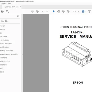 Epson LQ-2070  EPSON TERMINAL PRINT Service Manual  - PDF DOWNLOAD