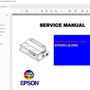 Epson LQ-2080 Service Manual - PDF DOWNLOAD