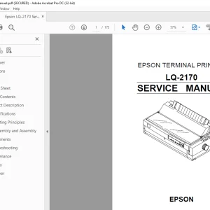Epson LQ-2170 TERMINAL PRINTER  Service Manual - PDF DOWNLOAD