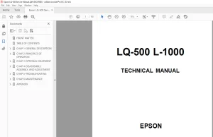 Epson LQ-500 L-1000 TECHNICAL Manual - PDF DOWNLOAD