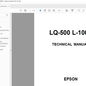 Epson LQ-500 L-1000 TECHNICAL Manual - PDF DOWNLOAD