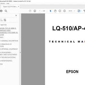 Epson LQ-510 AP 4000  Technical Manual - PDF DOWNLOAD