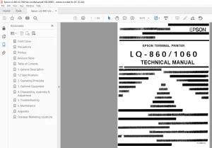 Epson LQ-860 LQ-1060 TECHNICAL Manual - PDF DOWNLOAD
