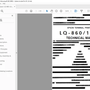 Epson LQ-860 LQ-1060 TECHNICAL Manual - PDF DOWNLOAD