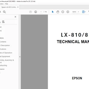 Epson LX-810 LX-850 Service Manual - PDF DOWNLOAD