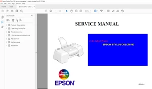 Epson Stylus Color 580 Service Manual - PDF DOWNLOAD