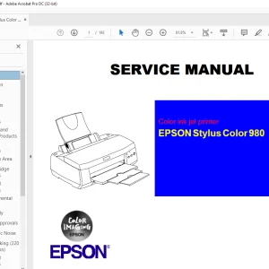 Epson Stylus Color 980 Service Manual - PDF DOWNLOAD
