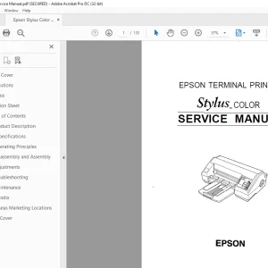 Epson Stylus Color Service Manual  - PDF DOWNLOAD