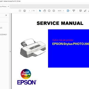 Epson Stylus Photo 2000P service Manual - PDF DOWNLOAD