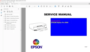 Epson Stylus Pro 5000 Service Manual - PDF DOWNLOAD