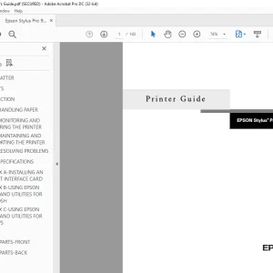 Epson Stylus Pro 9000 User's Guide Manual - PDF DOWNLOAD