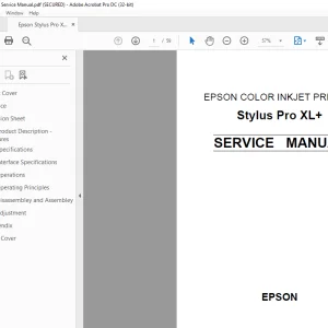 Epson Stylus Pro XL+ Service Manual - PDF DOWNLOAD