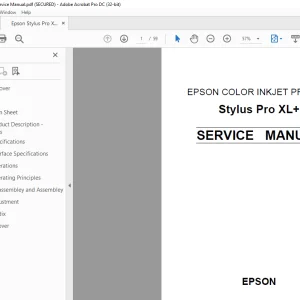 Epson Stylus Pro XL+ Service Manual - PDG DOWNLOAD