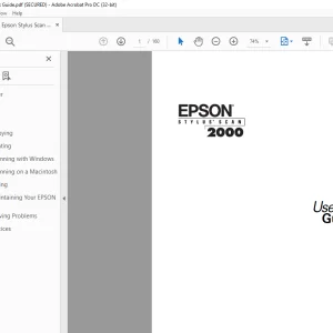 Epson Stylus Scan 2000 User's Guide Manual  - PDF DOWNLOAD