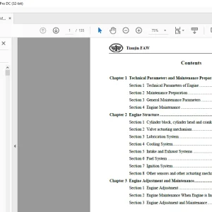 FAW Truck  V-5 Engine Manual - PDF DOWNLOAD