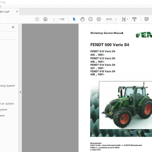 FENDT 500 Vario 54 512 513 514 516 Workshop Service Manual - PDF DOWNLOAD