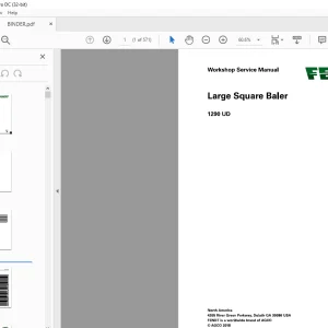 FENDT Large Square Baler 1290 UD Workshop Service Manual  - PDF DOWNLOAD