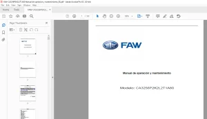 Faw Truck CA3256P2K2L2T1A80 Manual de operación y mantenimiento - PDF DOWNLOAD