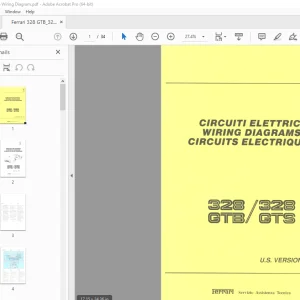 Ferrari 328 GTB 328 GTS Wiring Diagram Manual - PDF DOWNLOAD
