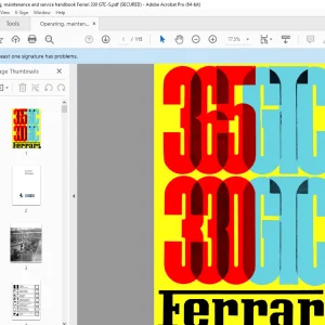 Ferrari 365 GTC 330 GTC 330 GTS Operating Maintenance & Service Manual PDF