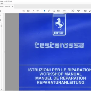 Ferrari Testarossa Workshop & Parts Manual - PDF DOWNLOAD