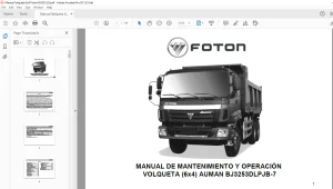 Foton AUMAN VOLQUETA (6x4) MANUAL DE MANTENIMIENTO Y OPERACIÓN BJ3253DLPJB-7