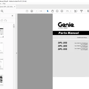 GENIE Truck DPL-25S DPL-30S DPL-35S Parts Manual  - PDF DOWNLOAD