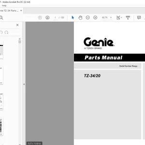 GENIE Truck TZ-34/20 Parts Manual Part No. 84566 -  PDF DOWNLOAD