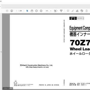 Hitachi 70Z7 WHEEL LOADER PARTS MANUAL - PDF DOWNLOAD