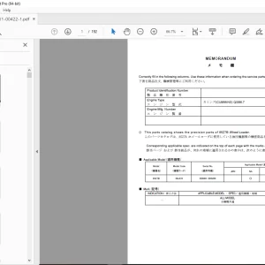 Hitachi 85Z7B Wheel Loader(CUMMINS)QSB6.7 Engine Parts Manual - PDF