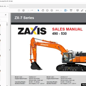 Hitachi ZAXIS ZX-7 Series SALES MANUAL - PDF DOWNLOAD